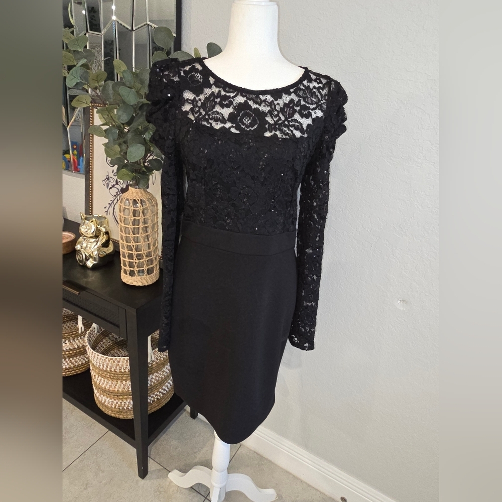 Elegant Black Lace Dress